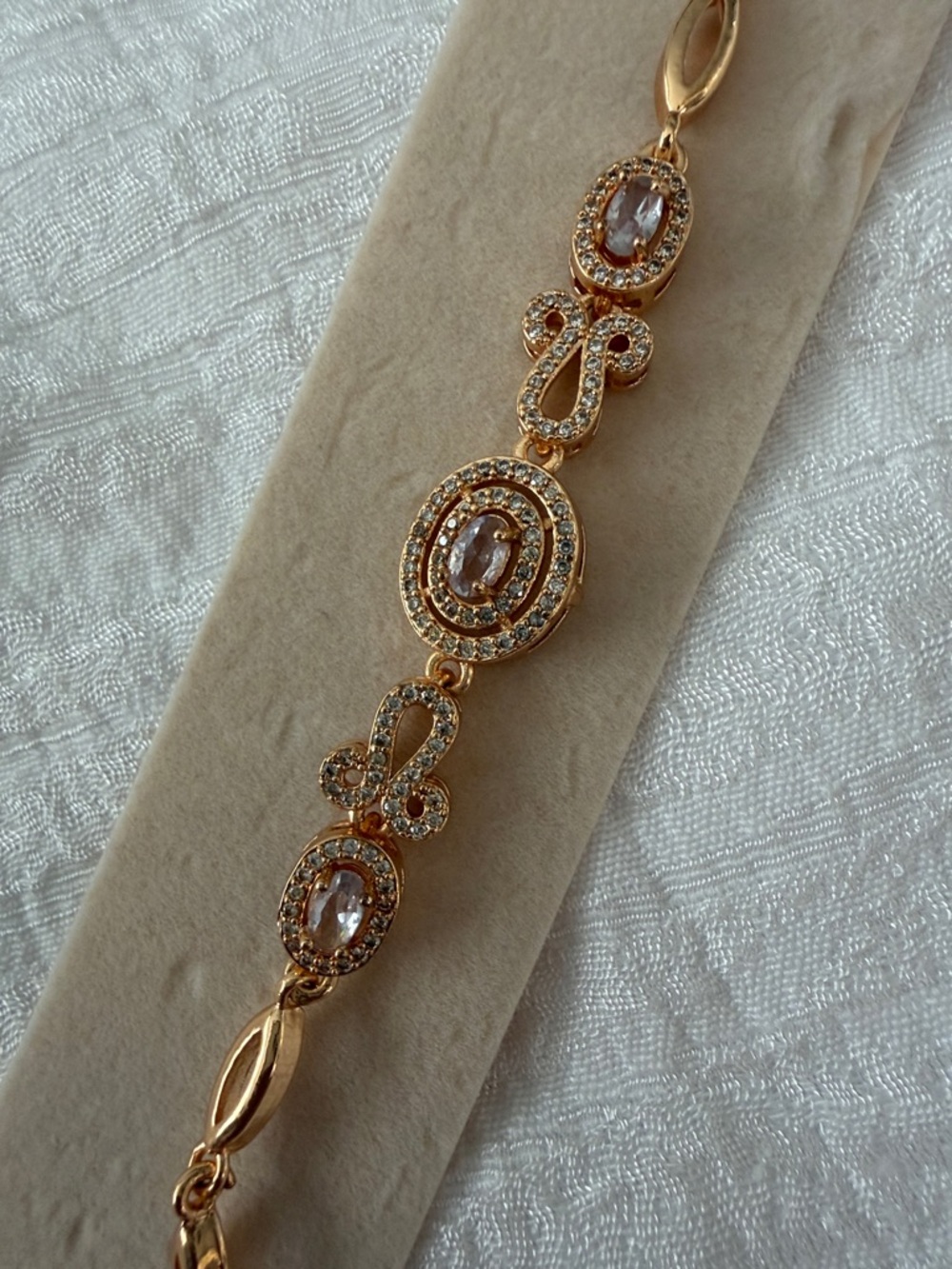 Gold-Tone Crystal Accent Women's Bracelet
